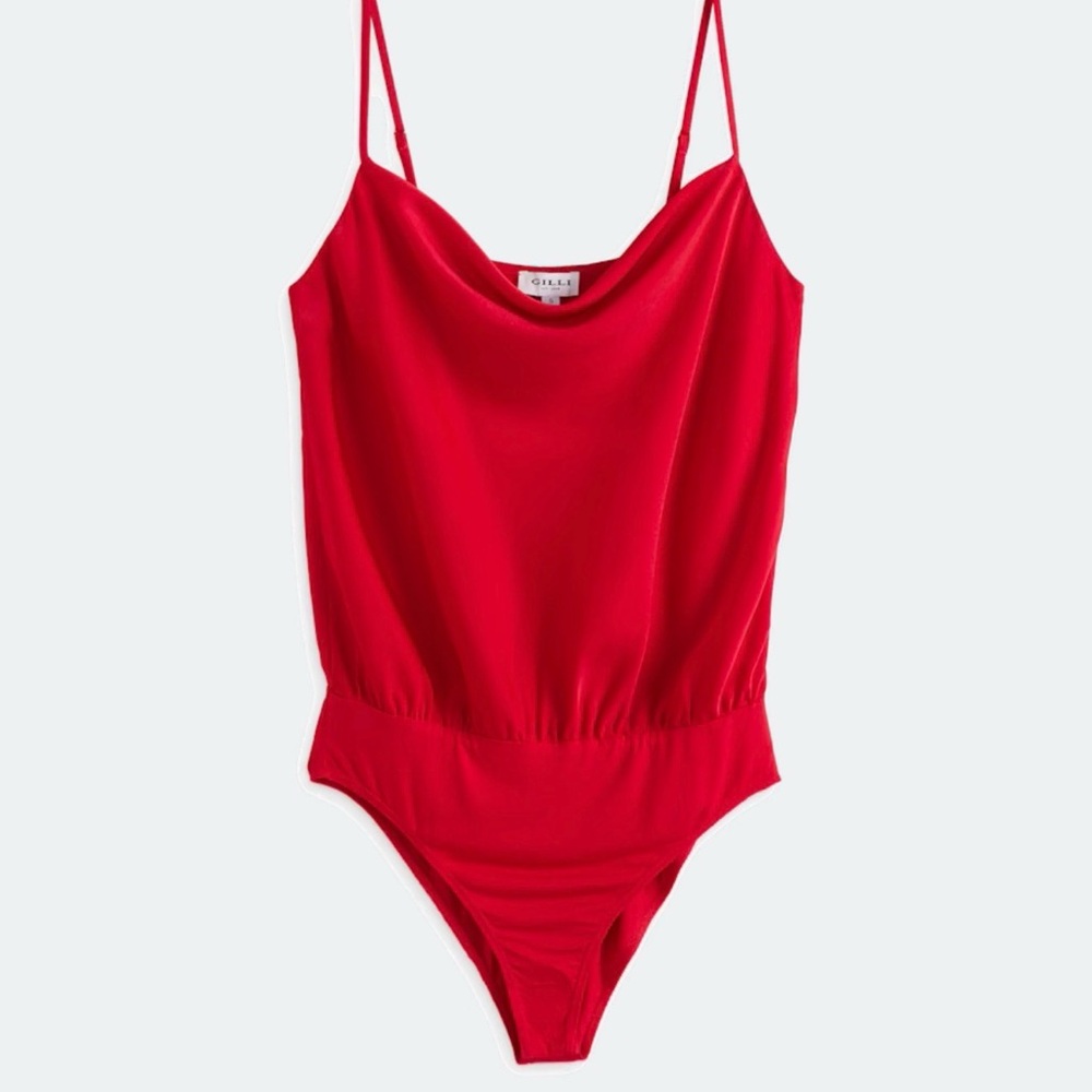 Gilli | NWT Rita Surplice Bodysuit Red Size Large